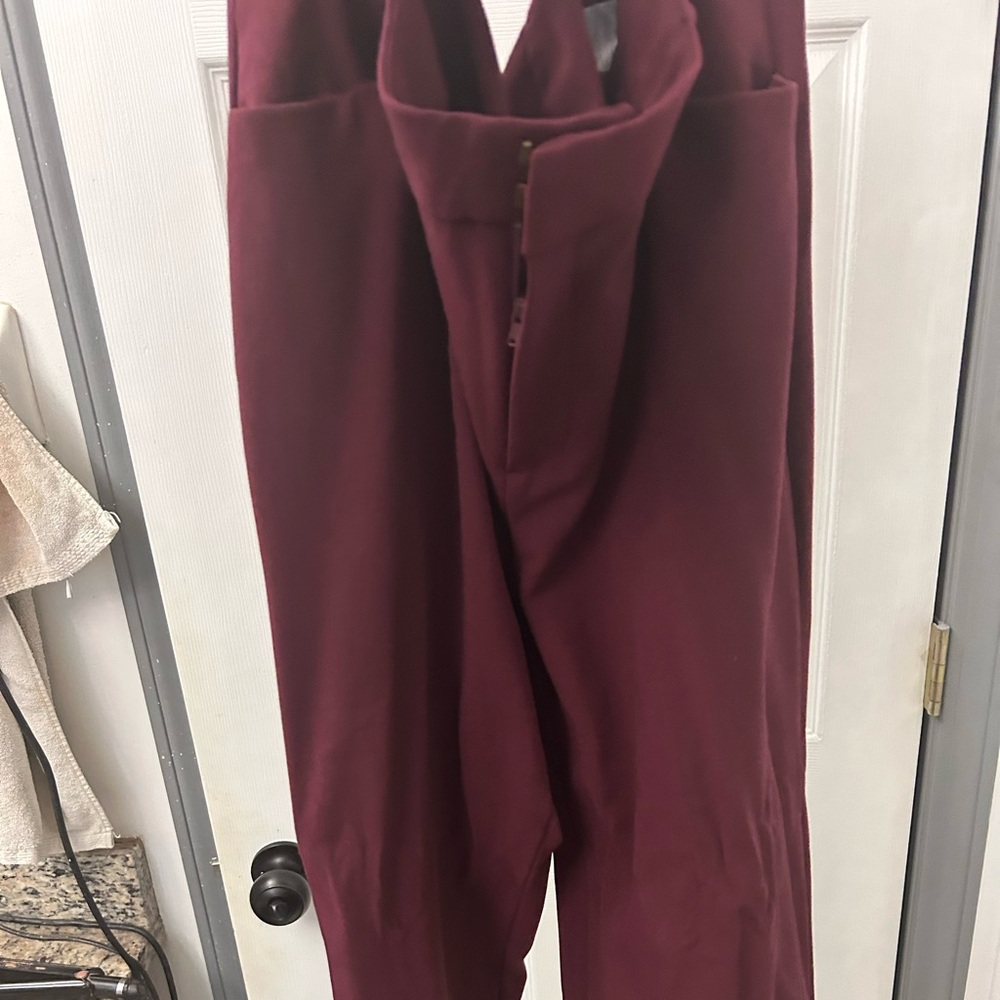 Elegant Burgundy Women's Pants
